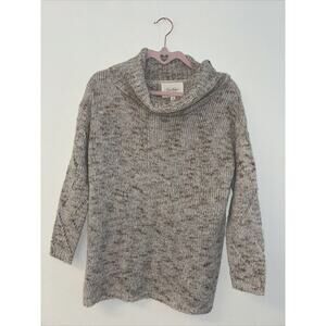 Jessica Simpson Cream Pullover Sweater Sz Xs Soft Knit Crochet Boho Smock Neck